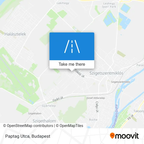 Paptag Utca map