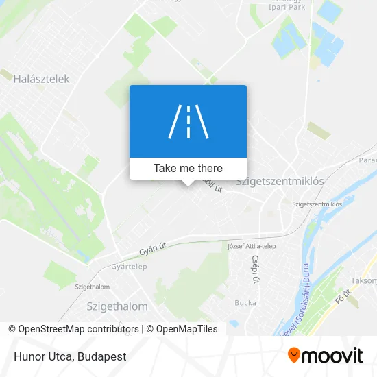 Hunor Utca map