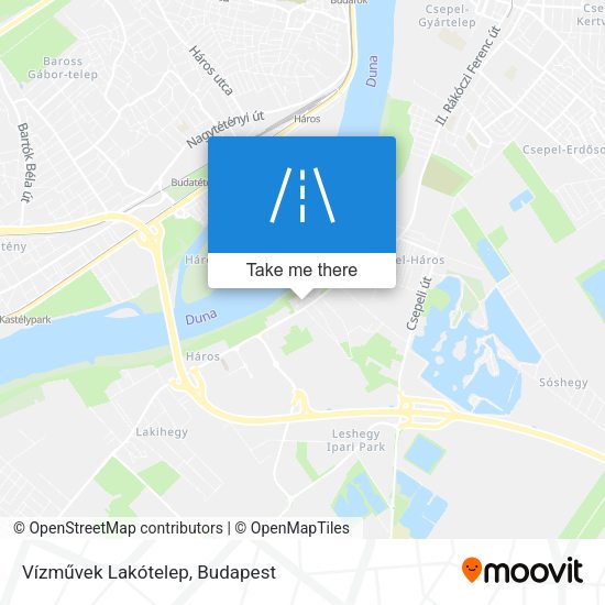 Vízművek Lakótelep map