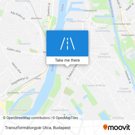 Transzformátorgyár Utca map