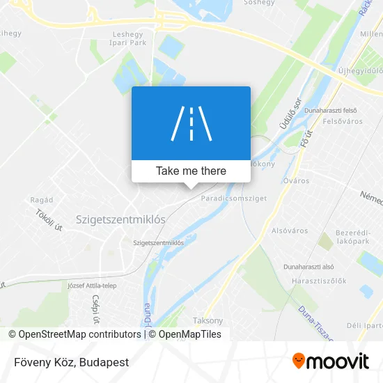 Föveny Köz map