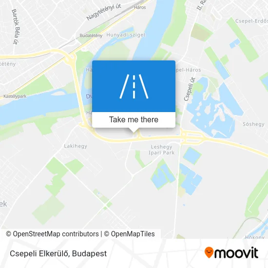 Csepeli Elkerülő map