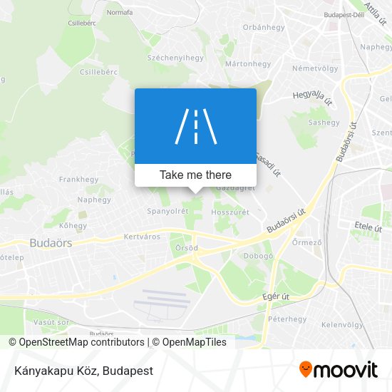 Kányakapu Köz map