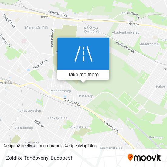 Zöldike Tanösvény map