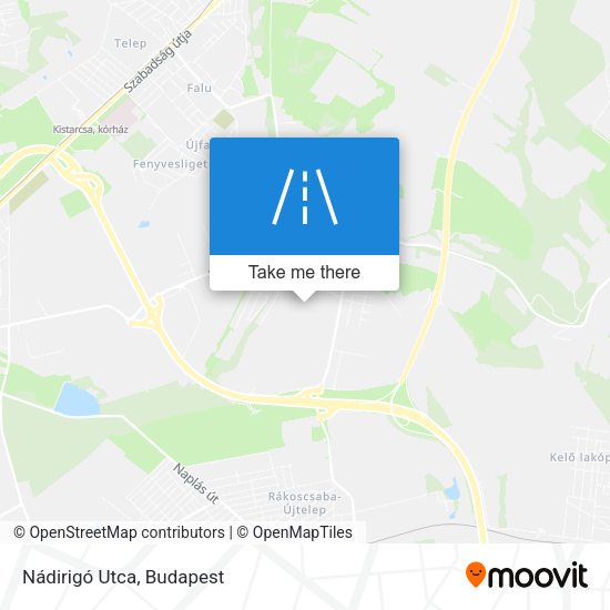 Nádirigó Utca map