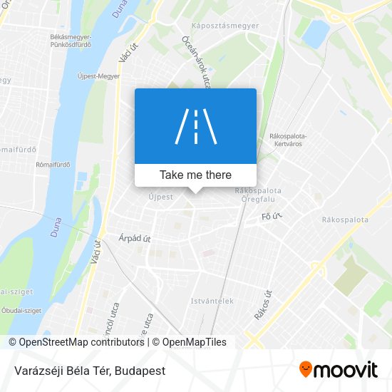Varázséji Béla Tér map