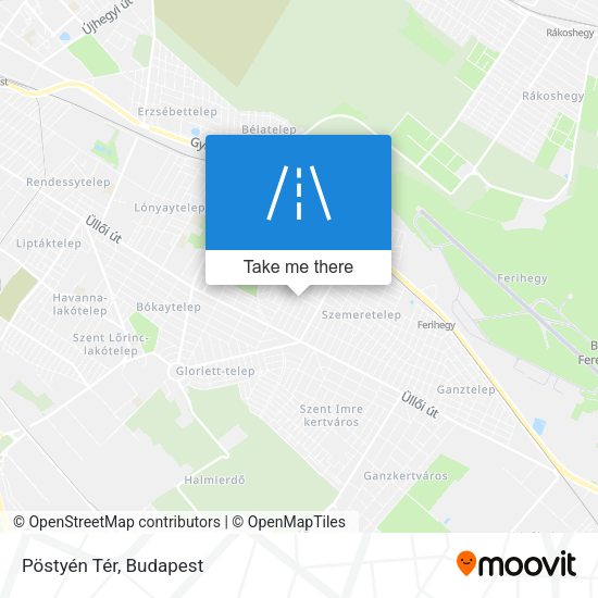 Pöstyén Tér map
