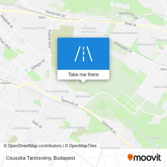 Csuszka Tanösvény map