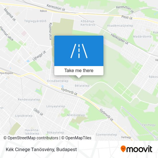 Kék Cinege Tanösvény map