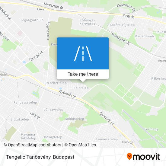 Tengelic Tanösvény map