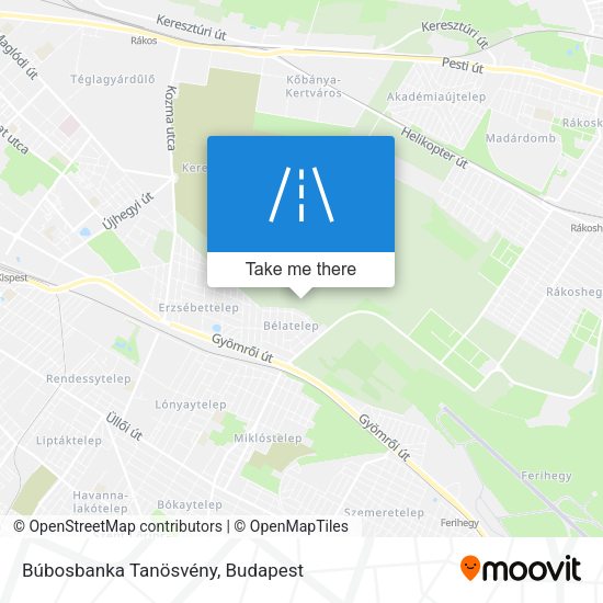 Búbosbanka Tanösvény map