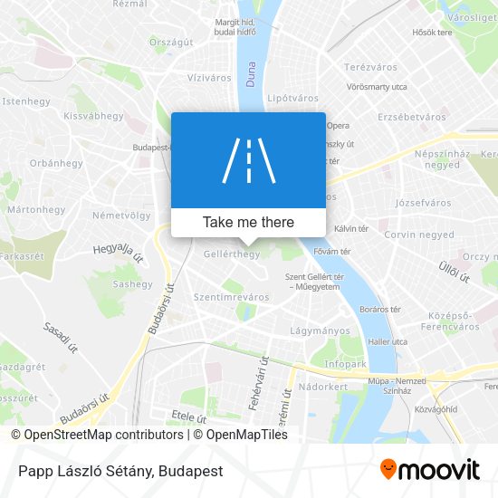 Papp László Sétány map