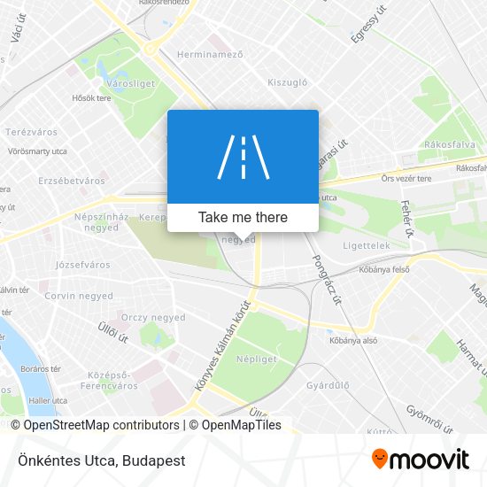Önkéntes Utca map