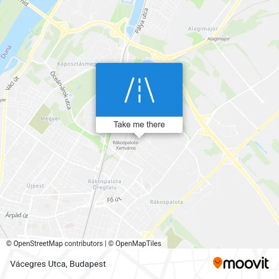 Vácegres Utca map