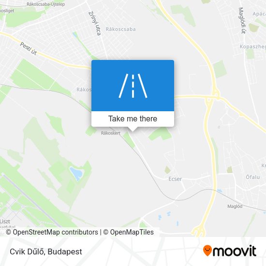 Cvik Dűlő map