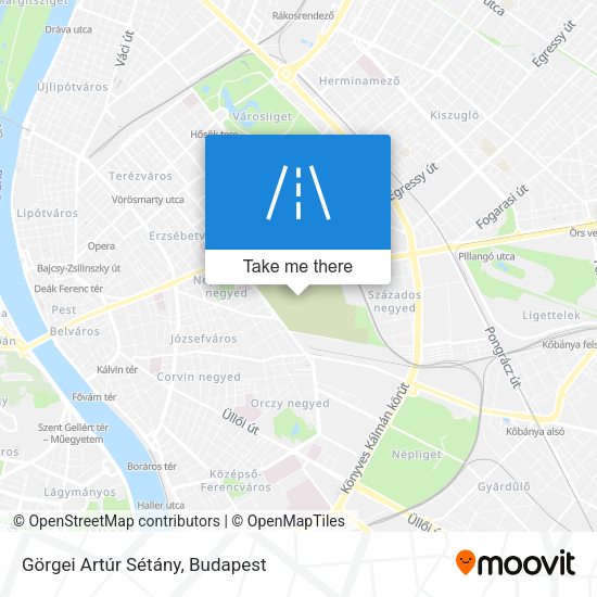 Görgei Artúr Sétány map