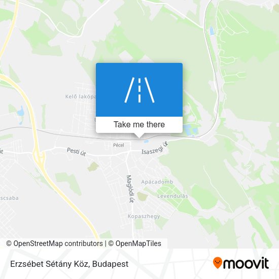 Erzsébet Sétány Köz map