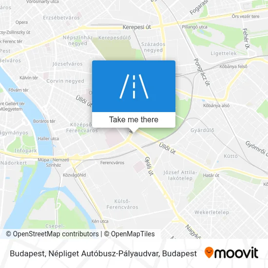 Budapest, Népliget Autóbusz-Pályaudvar map