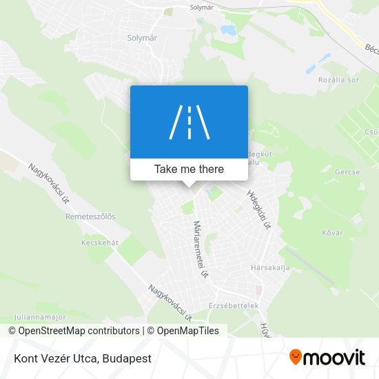 Kont Vezér Utca map