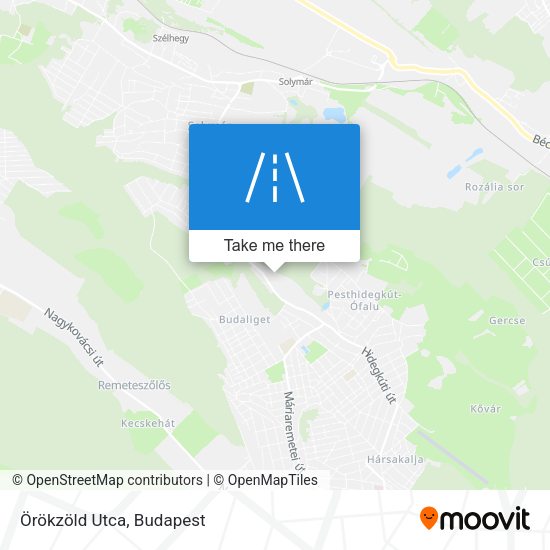 Örökzöld Utca map