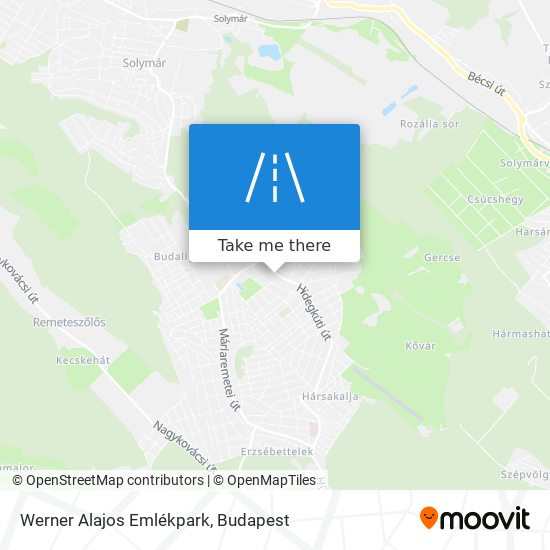 Werner Alajos Emlékpark map