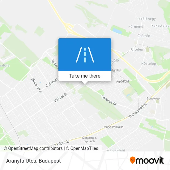 Aranyfa Utca map