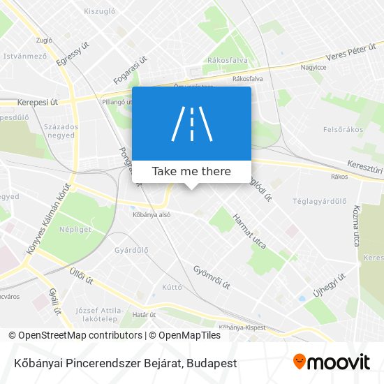 Kőbányai Pincerendszer Bejárat map