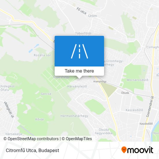 Citromfű Utca map