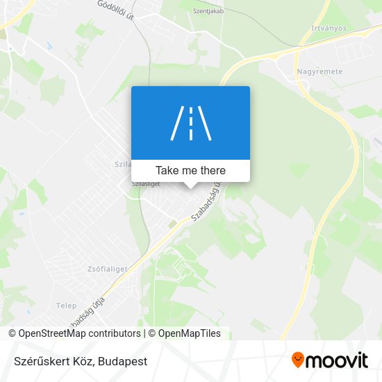 Szérűskert Köz map
