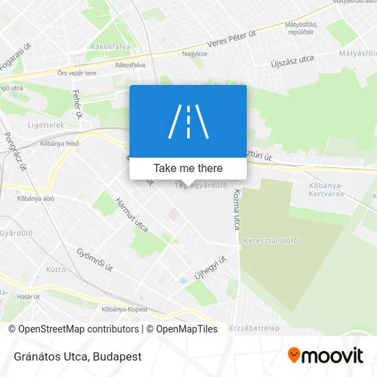 Gránátos Utca map