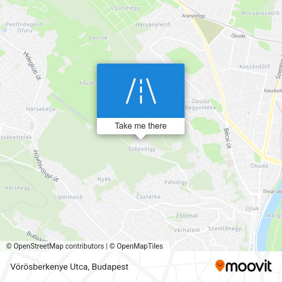 Vörösberkenye Utca map