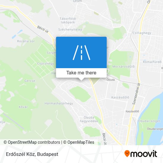 Erdőszél Köz map