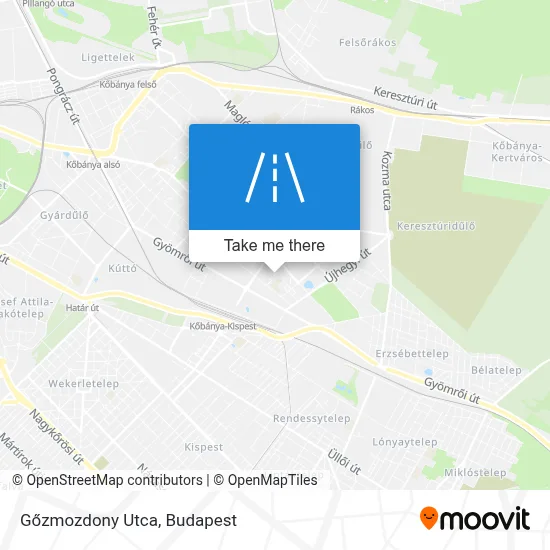 Gőzmozdony Utca map