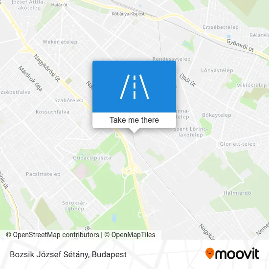 Bozsik József Sétány map