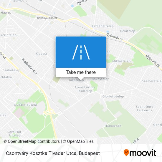 Csontváry Kosztka Tivadar Utca map