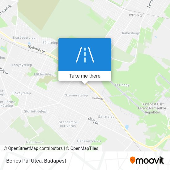 Borics Pál Utca map