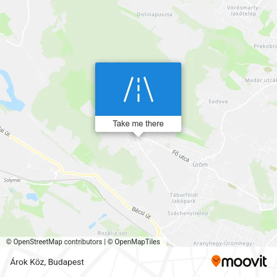Árok Köz map