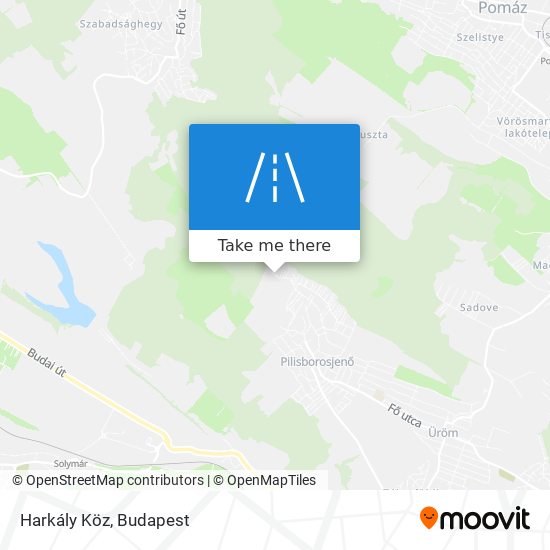 Harkály Köz map