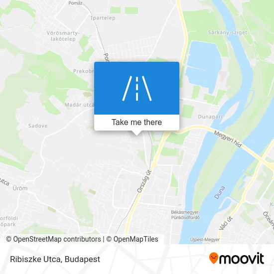 Ribiszke Utca map
