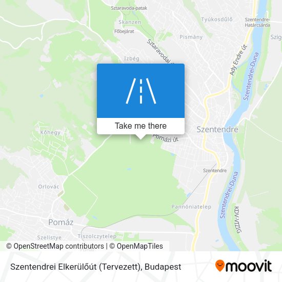 Szentendrei Elkerülőút (Tervezett) map