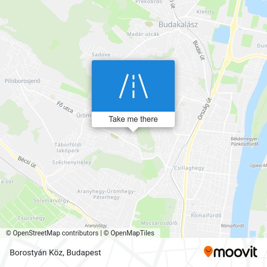 Borostyán Köz map