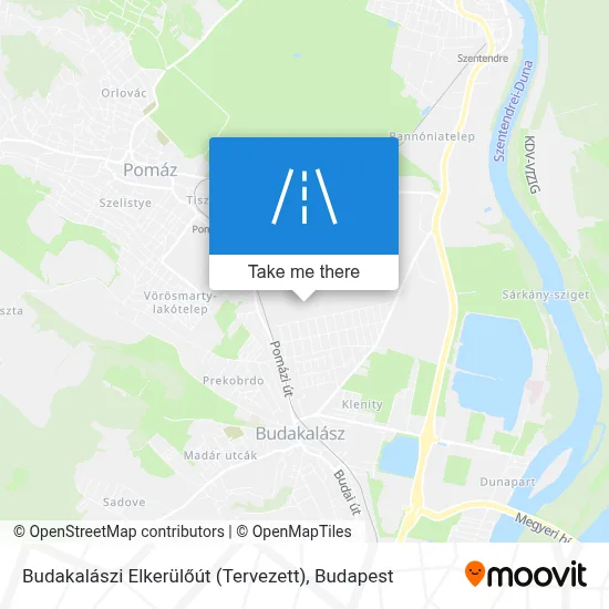 Budakalászi Elkerülőút (Tervezett) map