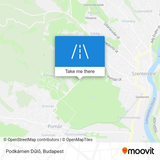 Podkámen Dűlő map