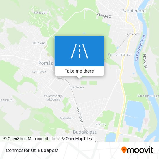 Céhmester Út map