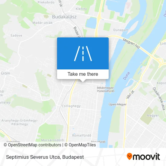 Septimius Severus Utca map