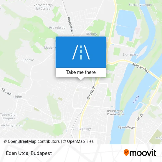 Éden Utca map