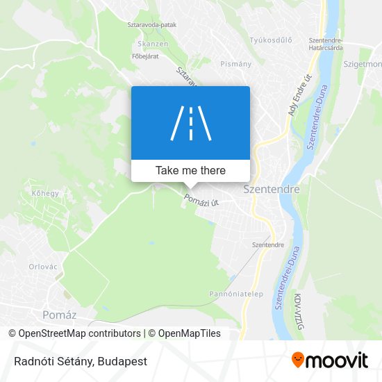 Radnóti Sétány map