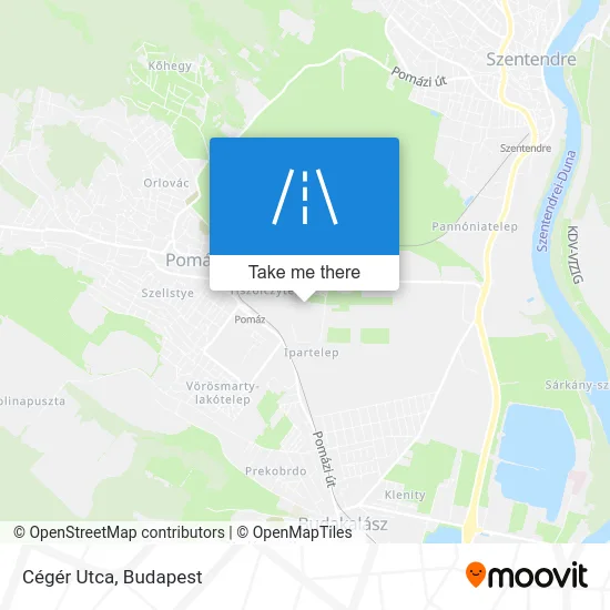 Cégér Utca map