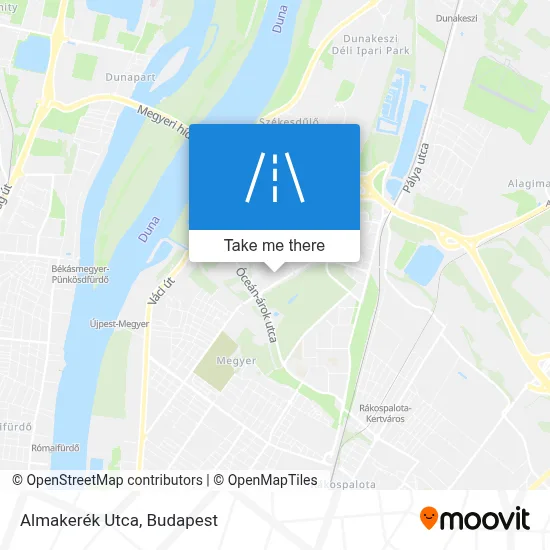 Almakerék Utca map