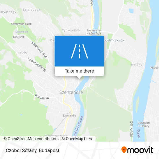 Czóbel Sétány map